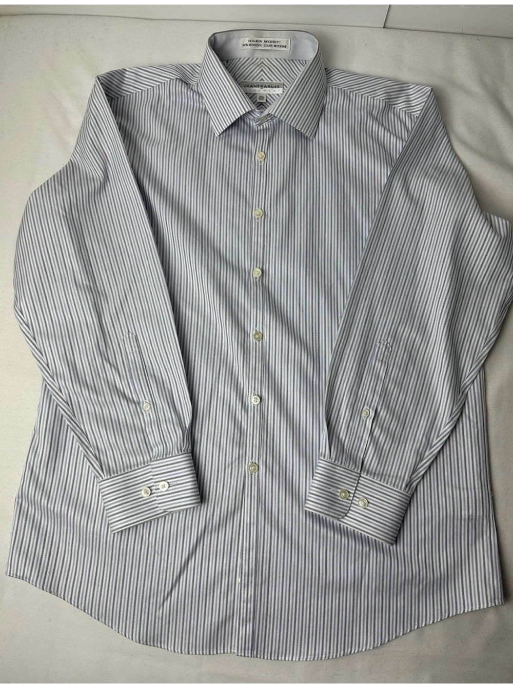 Jhane Barnes Shirt Man’s Striped Button Up 16 1/2 32/33